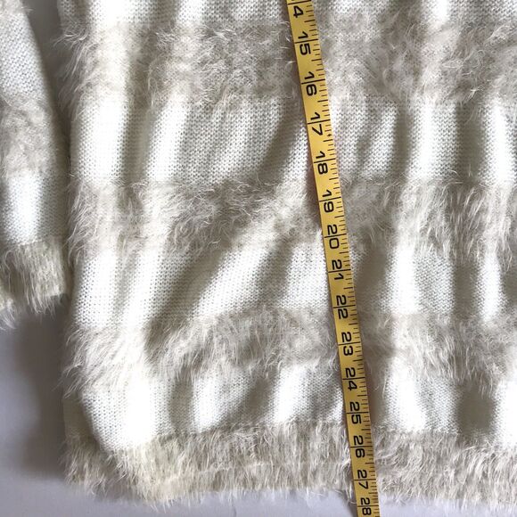 Joseph A. Qu'est 'cequec'est silk? Womens Sz XL Ivory Marshmallow Sweater L/S - Picture 9 of 10